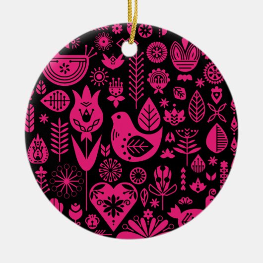 Skandinavische Weihnachtsdekorationen Keramik Ornament (Vorne)