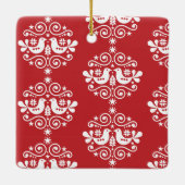 Skandinavische Weihnachtsdekorationen Keramikornament (Rückseite)