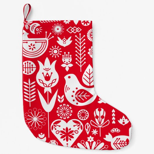 Skandinavische Weihnachtsdekorationen Kleiner Weihnachtsstrumpf (Vorderseite)