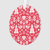 Skandinavische Weihnachtsdekorationen Ornament (Vorderseite)