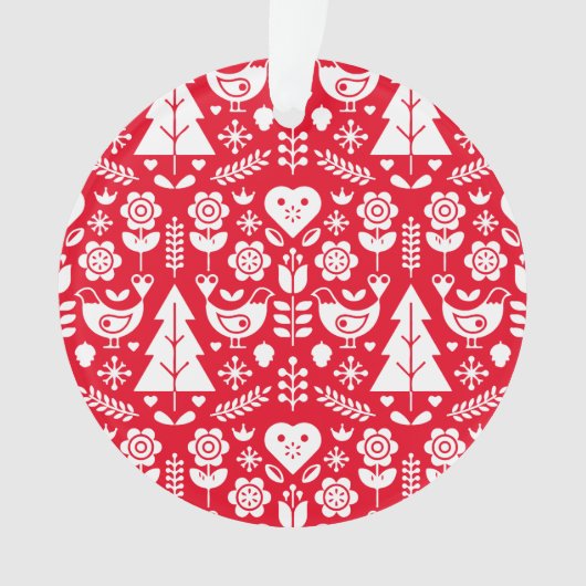 Skandinavische Weihnachtsdekorationen Ornament (Vorderseite)