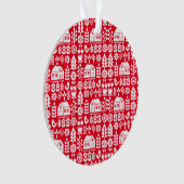 Skandinavische Weihnachtsdekorationen Ornament (Vorderseite)