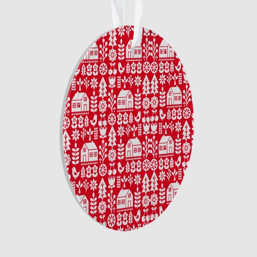 Skandinavische Weihnachtsdekorationen Ornament (Vorderseite)