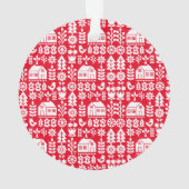 Skandinavische Weihnachtsdekorationen Ornament (Rückseite)