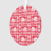 Skandinavische Weihnachtsdekorationen Ornament (Vorderseite)