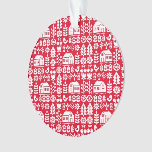 Skandinavische Weihnachtsdekorationen Ornament (Vorderseite)