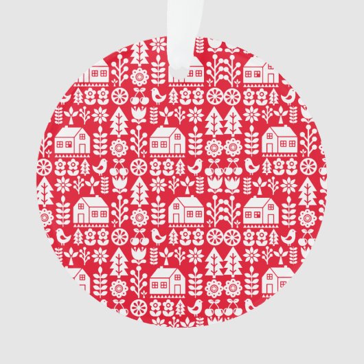 Skandinavische Weihnachtsdekorationen Ornament (Vorderseite)