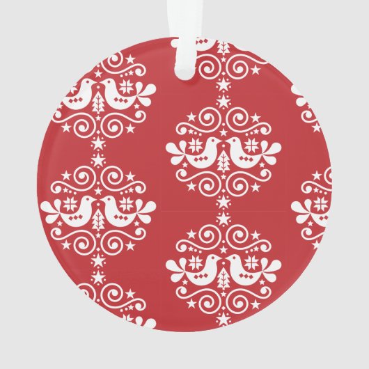 Skandinavische Weihnachtsdekorationen Ornament (Rückseite)