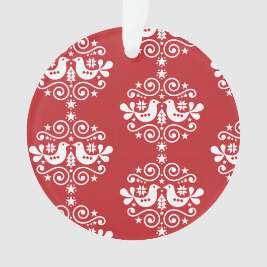 Skandinavische Weihnachtsdekorationen Ornament (Vorderseite)