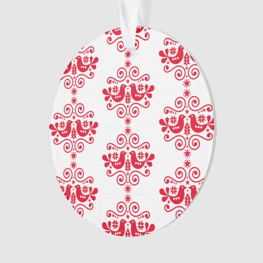 Skandinavische Weihnachtsdekorationen Ornament (Vorderseite)