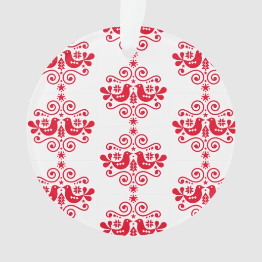 Skandinavische Weihnachtsdekorationen Ornament (Vorderseite)