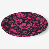 Skandinavische Weihnachtsdekorationen Pappteller (Schrägansicht)