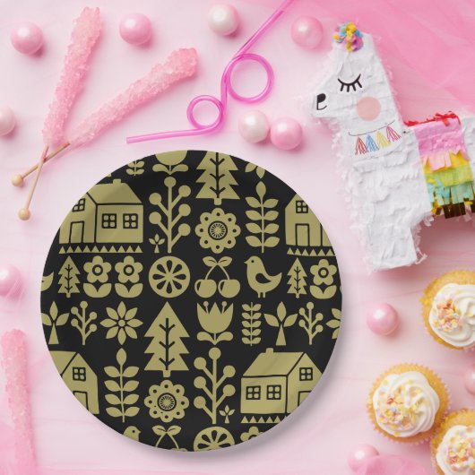 Skandinavische Weihnachtsdekorationen Pappteller (Party)