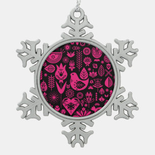 Skandinavische Weihnachtsdekorationen Schneeflocken Zinn-Ornament