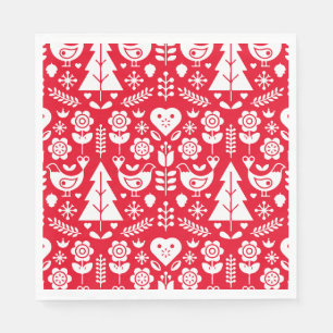 Skandinavische Weihnachtsdekorationen Serviette