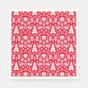 Skandinavische Weihnachtsdekorationen Serviette