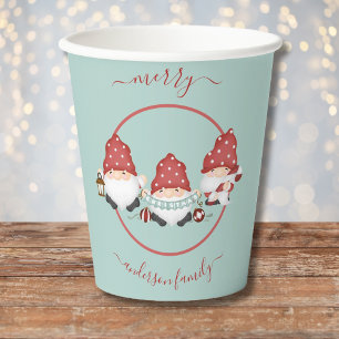 Skandinavische Weihnachtsgnomen Pappbecher
