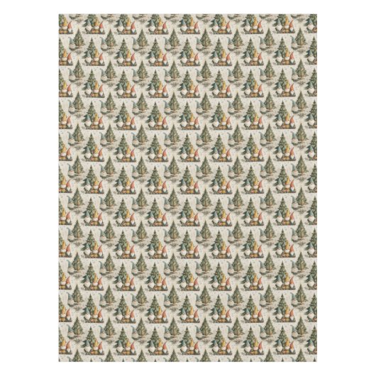 Skandinavische Weihnachtsgnomen Tischdecke (Vorderseite)