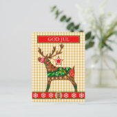 Skandinavische Weihnachtsgrüße mit benutzerdefinie Feiertagspostkarte (Stehend Vorderseite)