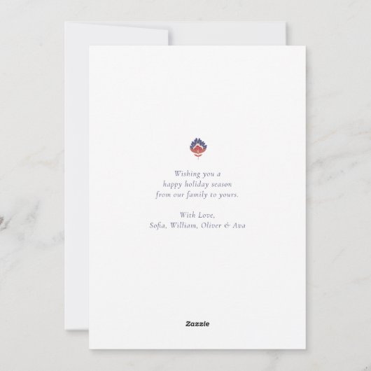 Skandinavische Weihnachtskarte Feiertagskarte (Rückseite)