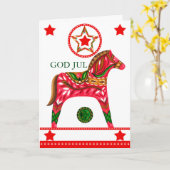 Skandinavische Weihnachtskarte Karte (Gelbe Blume)