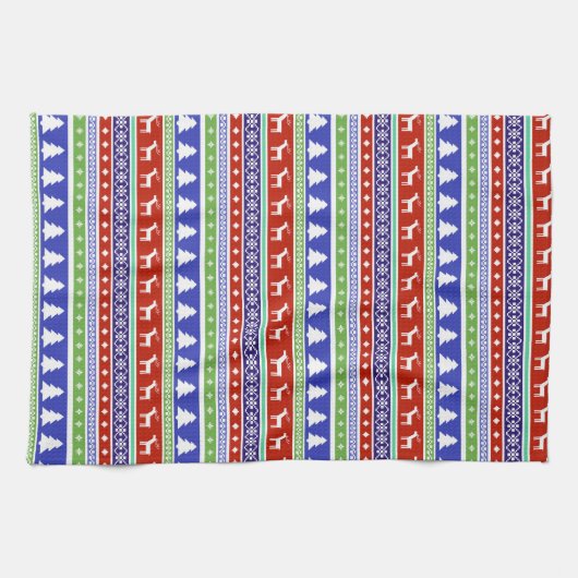 skandinavische Weihnachtsküchenhandtuch Geschirrtuch (Horizontal)