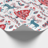 skandinavische Weihnachtskunst Geschenkpapier (Ecke)