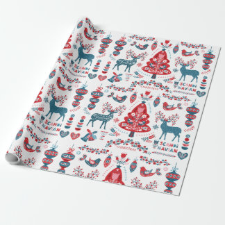 skandinavische Weihnachtskunst Geschenkpapier