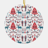 skandinavische Weihnachtskunst Keramik Ornament (Vorne)
