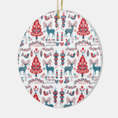 skandinavische Weihnachtskunst Keramik Ornament (Links)