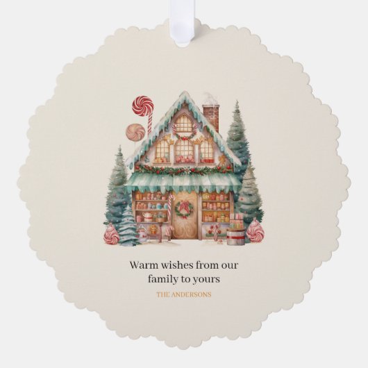 Skandinavische Weihnachtsmagie Ornament Karte (Vorderseite)