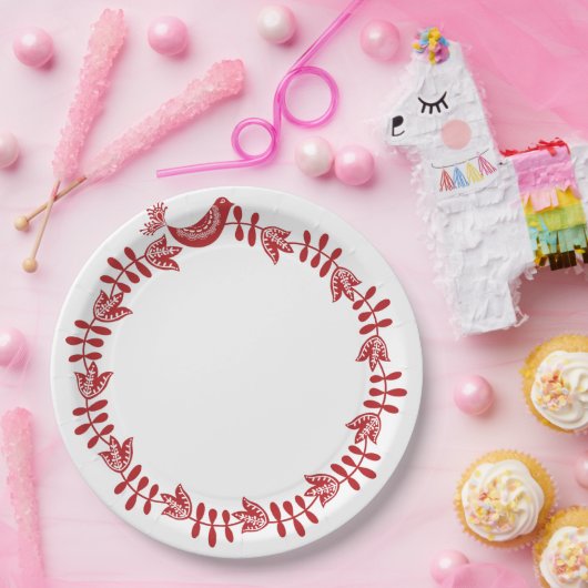 Skandinavische Weihnachtsmann-Teller Pappteller (Party)