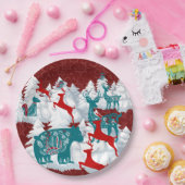 Skandinavische Weihnachtsscheibe Pappteller (Party)