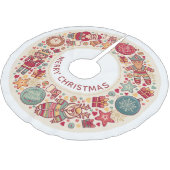 Skandinavische Weihnachtsschmuck Baumrock Polyester Weihnachtsbaumdecke (Schrägansicht)