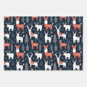 skandinavische Weihnachtstiere Geschenkpapier Set (Vorderseite 2)