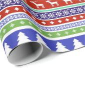 skandinavische Weihnachtsverpackung Geschenkpapier (Rolleneckpunkt)