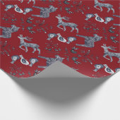 Skandinavische Weihnachtsvolkskunst Geschenkpapier (Ecke)