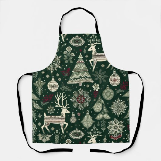 Skandinavische Weihnachtszeit Schürze (Vorderseite)