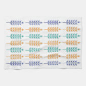Skandinavische Weizen in Hellblau, Gelb und Grün Geschirrtuch (Horizontal)