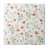 Skandinavische Wildblumen Meadow Fliese (Vorderseite)