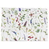 Skandinavische Wildblumen Meadow Große Geschenktüte (Rückseite)