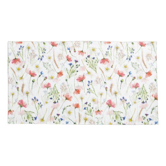 Skandinavische Wildblumen Meadow Kissenbezug (Rückseite)