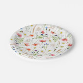 Skandinavische Wildblumen Meadow Pappteller (Schrägansicht)