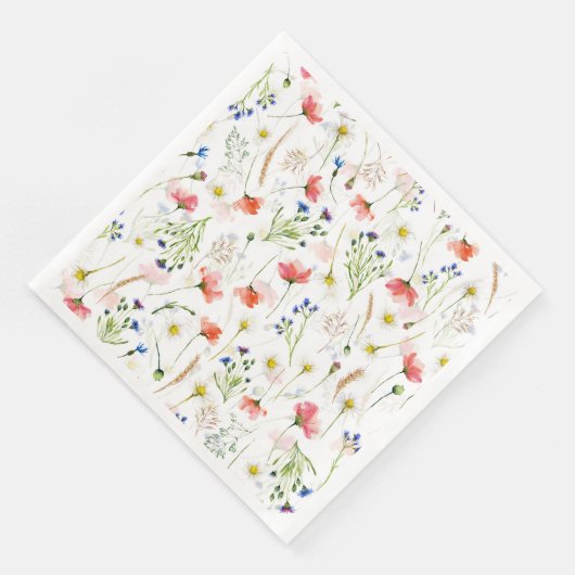Skandinavische Wildblumen Meadow Serviette (Ecke)