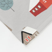 Skandinavische Winterferien - Normale Muster Fleecedecke (Ecke)