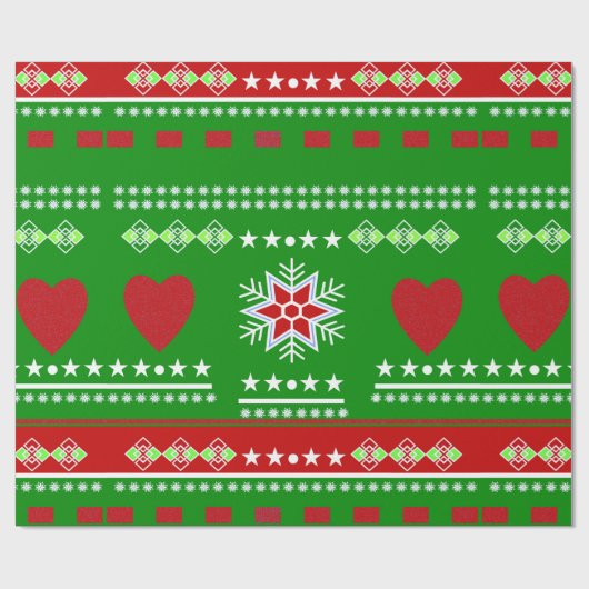 Skandinavische Winterlandschaft Geschenkpapier (Flach)