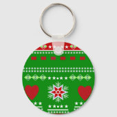 Skandinavische Winterlandschaft Schlüsselanhänger (Vorderseite)