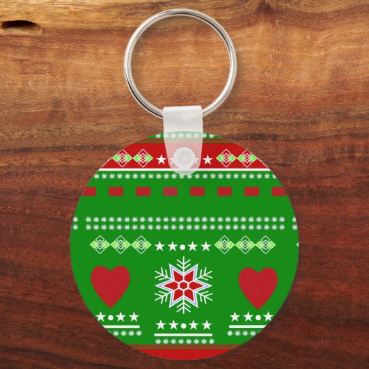 Skandinavische Winterlandschaft Schlüsselanhänger (Vorderseite)