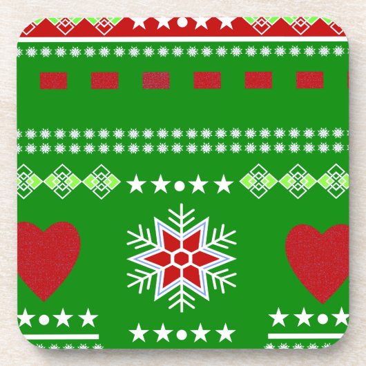 Skandinavische Winterlandschaft Untersetzer (Vorderseite)