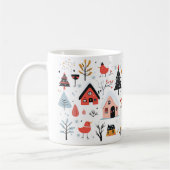 Skandinavische Winterlandschaft Weihnachtsfest Kaffeetasse (Links)